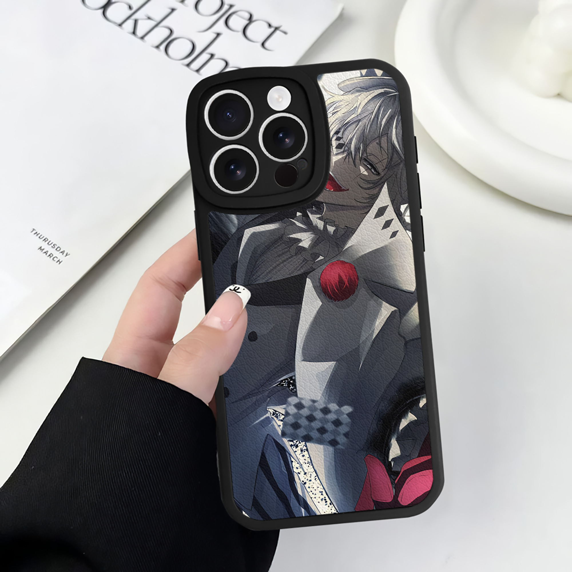 （画像用） 文豪ストレイドッグス Bungo Stray Dogs 【iPhone 16シリーズ対応】シリコンスマホケース（レザー調） 材質：シリコン
